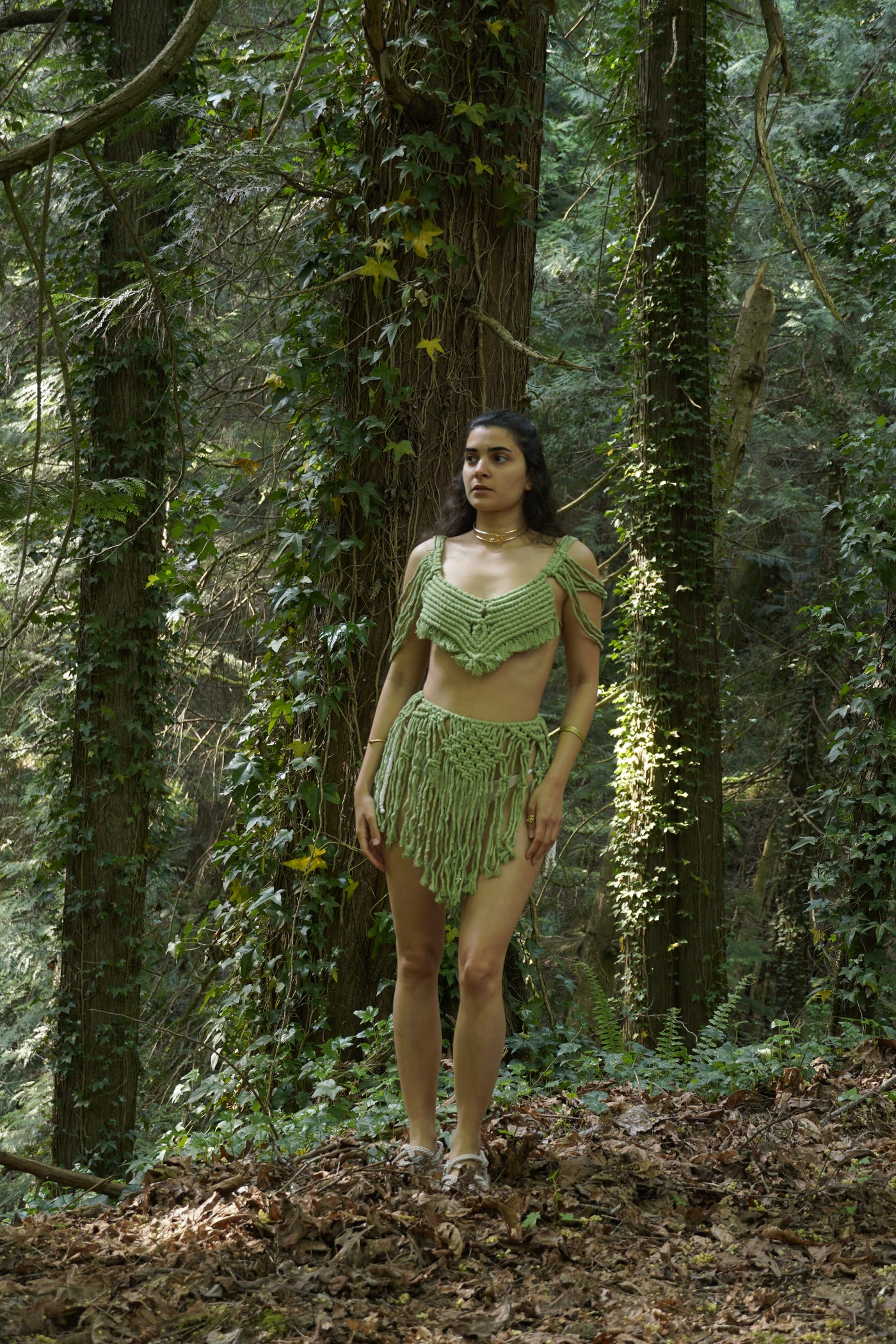 Green Fairy Macrame Dress