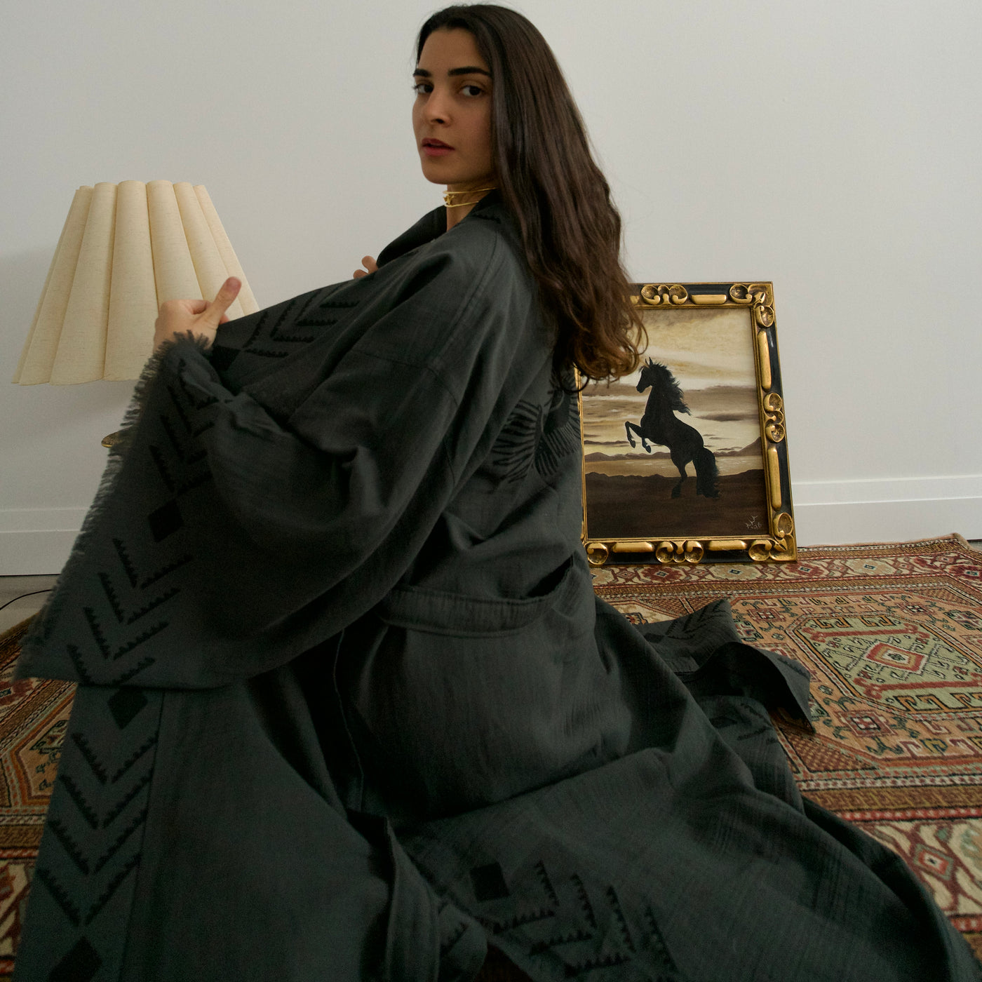 Organic Dark Green Cotton Soft Bathrobe
