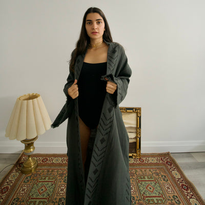 Organic Dark Green Cotton Soft Bathrobe
