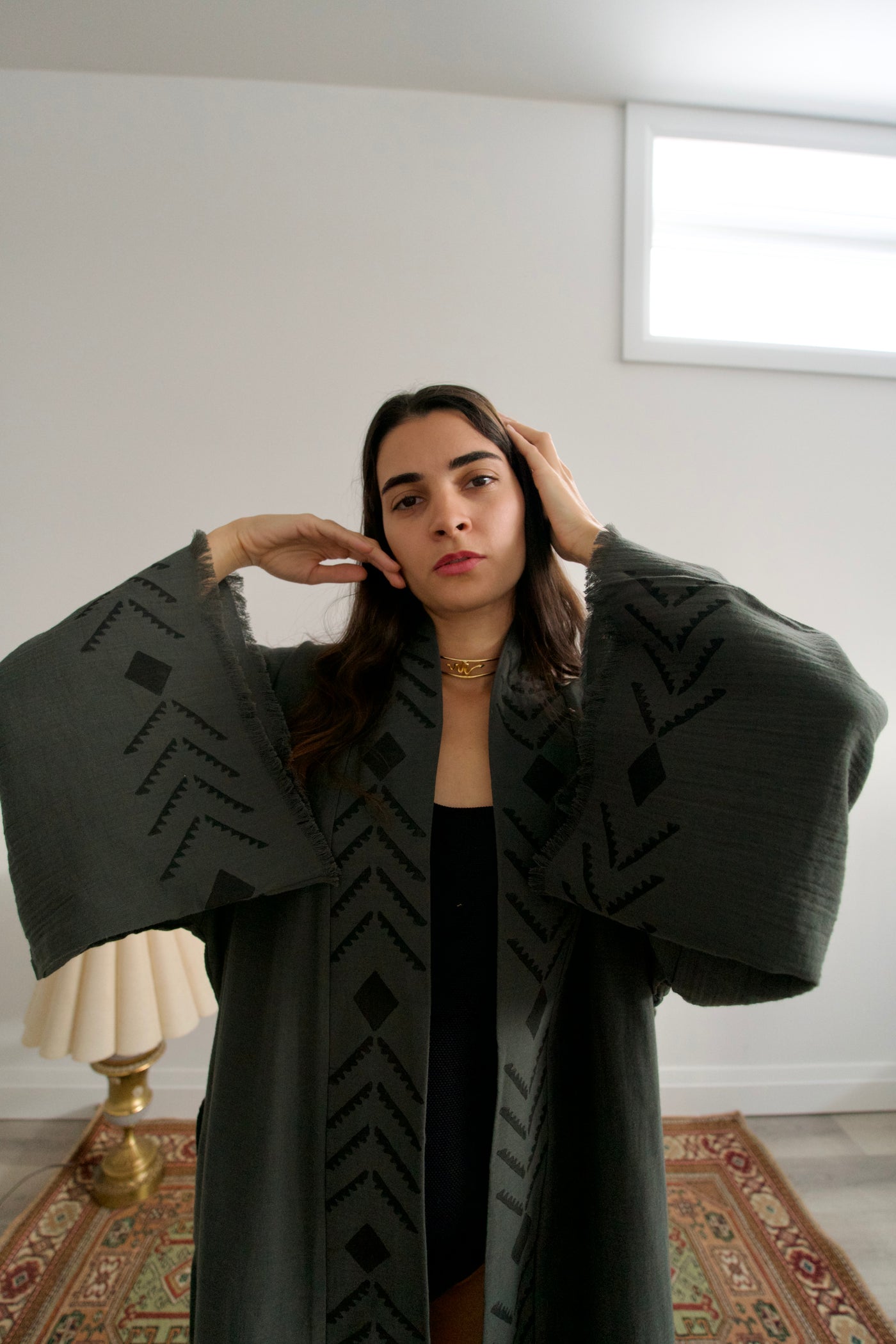 Organic Dark Green Cotton Soft Bathrobe