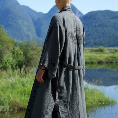 Man's Luxury Handmade Organic Hemp Kimono