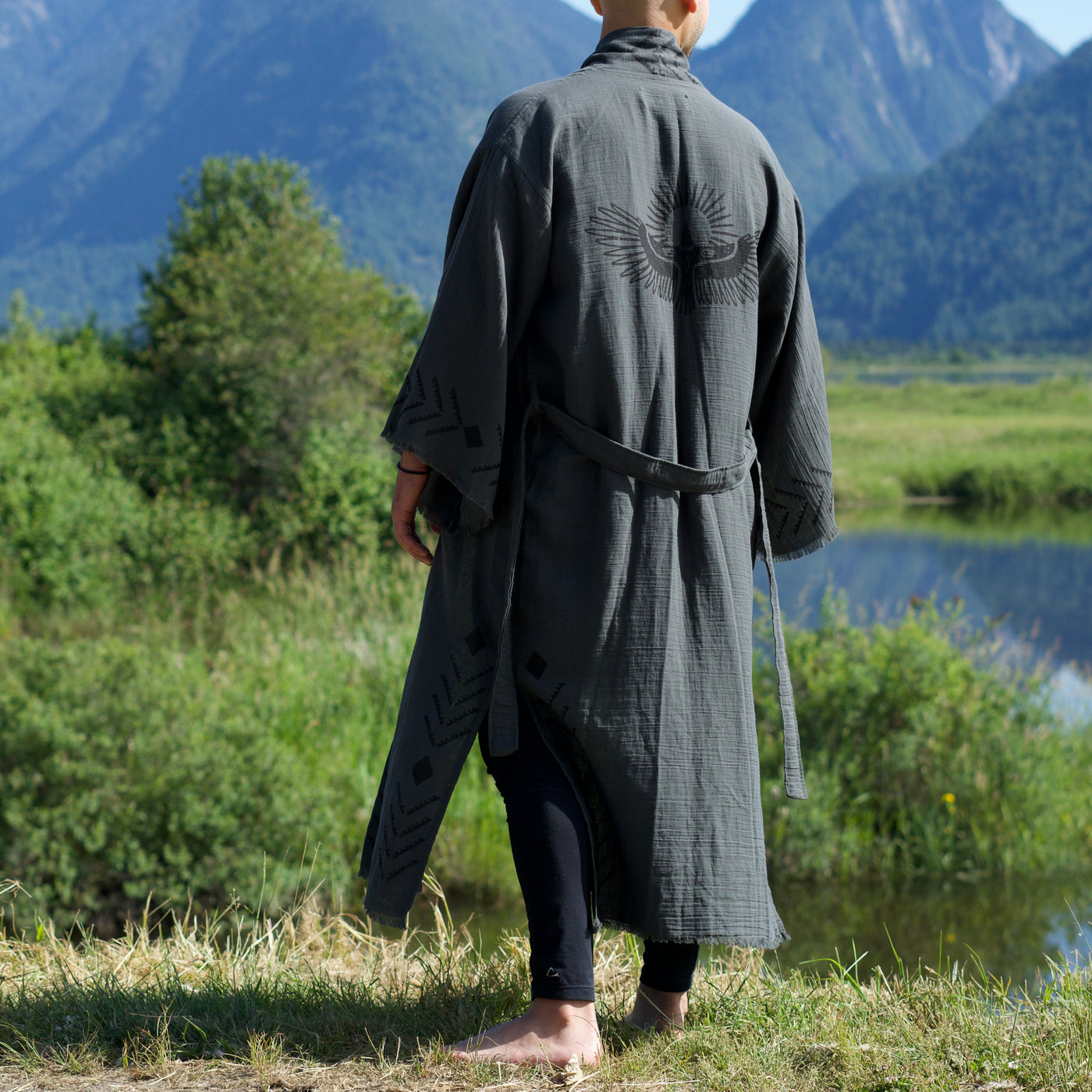 Man's Luxury Handmade Organic Hemp Kimono