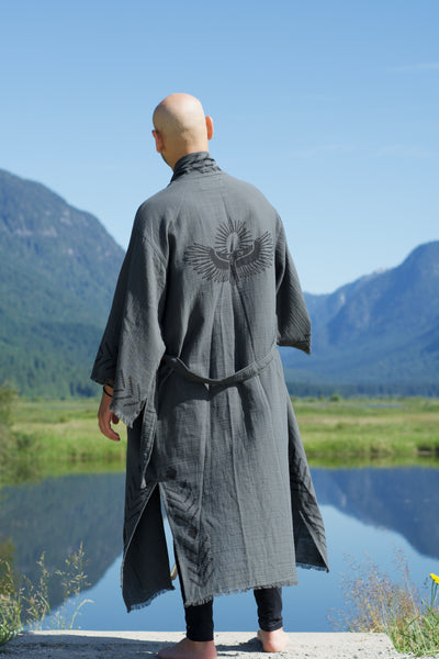 Man's Luxury Handmade Organic Hemp Kimono