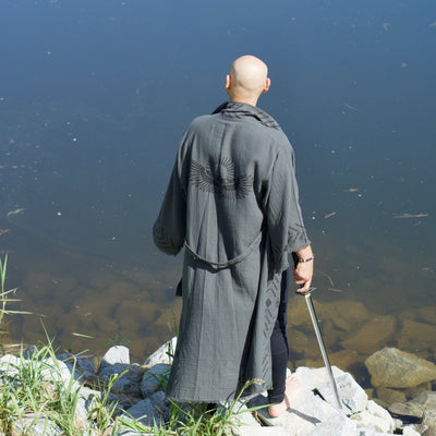 Man's Luxury Handmade Organic Hemp Kimono