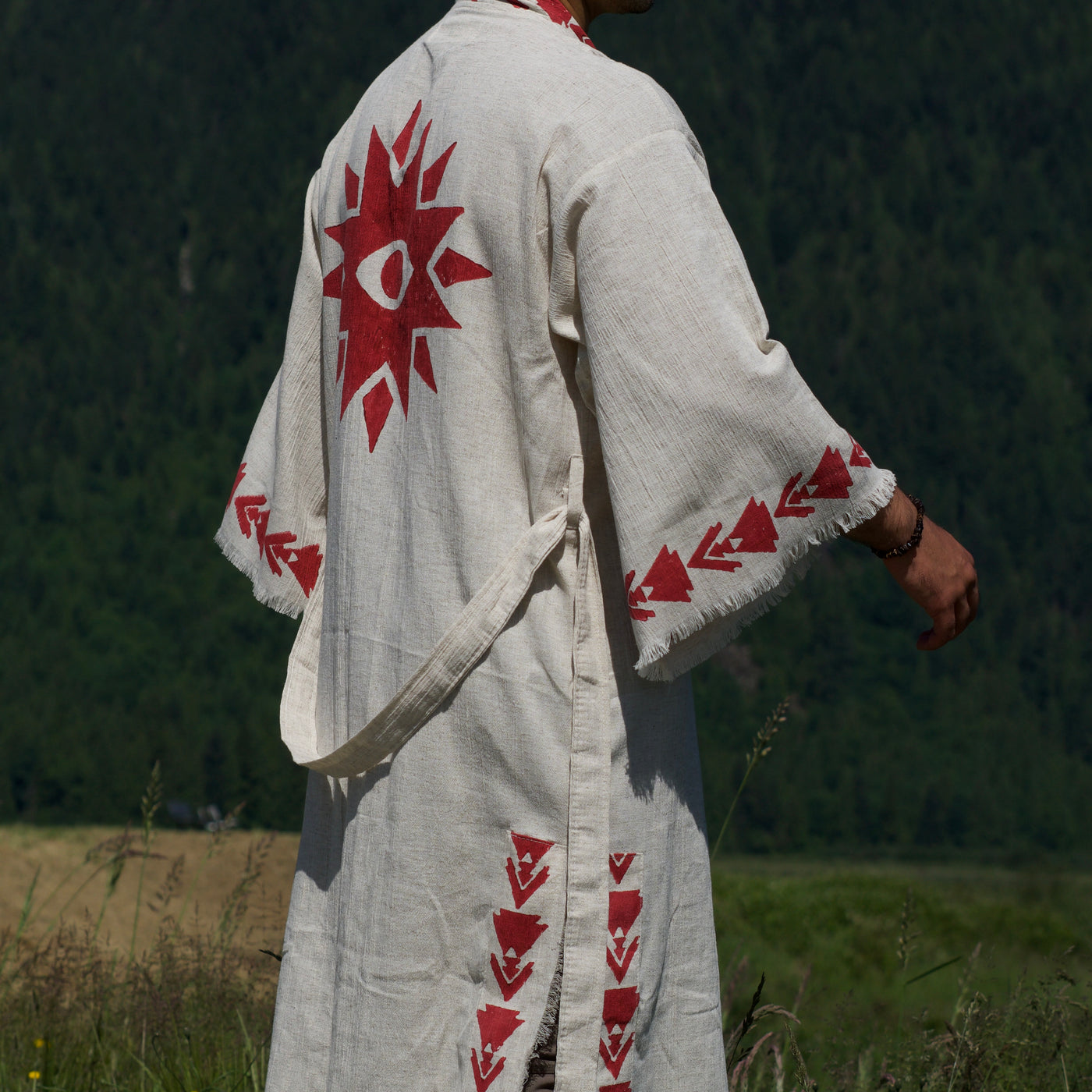 Man's Luxury Handmade Organic Hemp Kimono