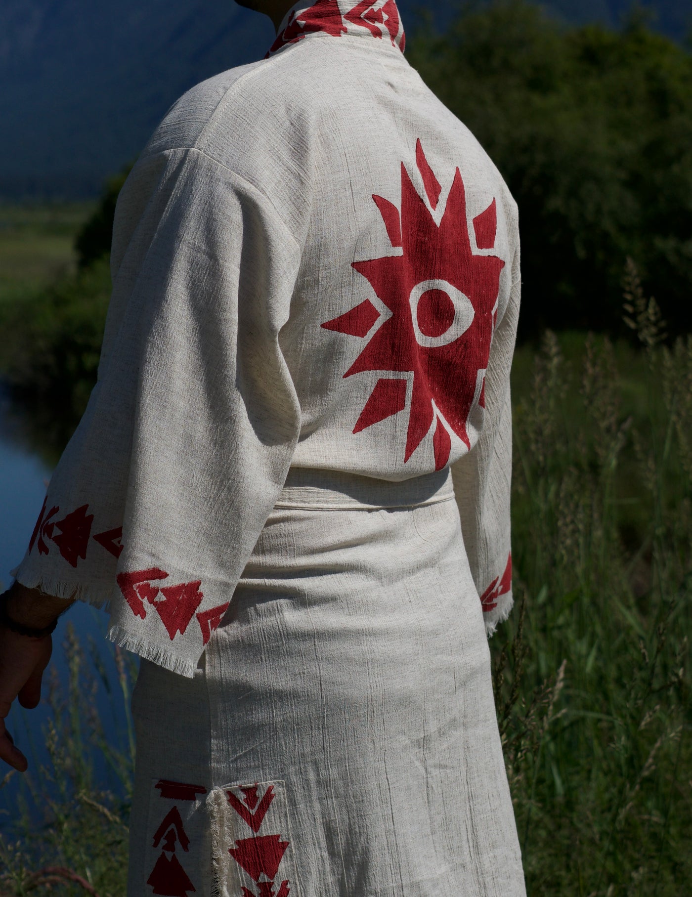 Man's Luxury Handmade Organic Hemp Kimono