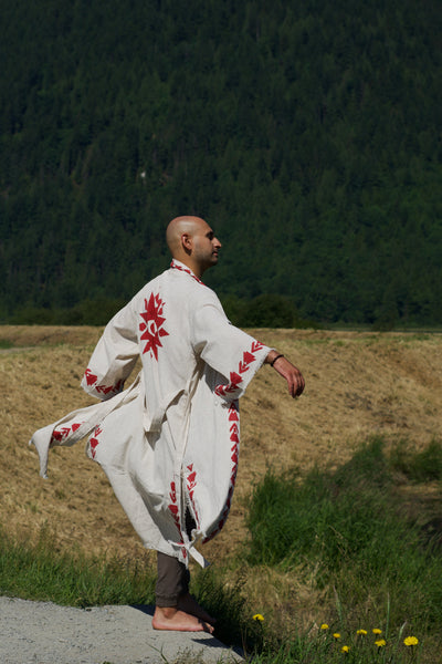 Man's Luxury Handmade Organic Hemp Kimono