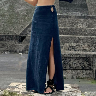Goddess Boho Maxi Split Skirt Set