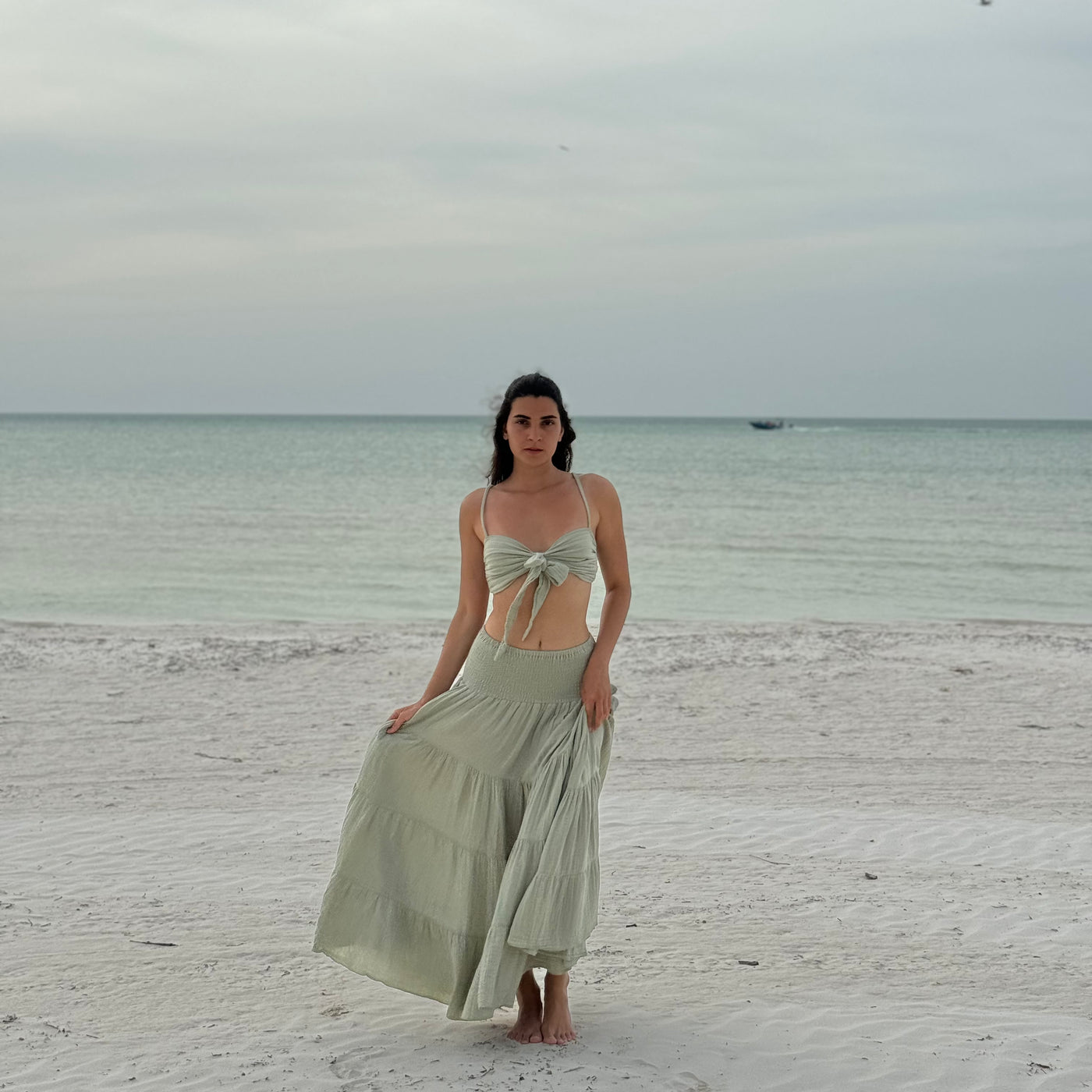 Boho Maxi Cotton Flowy Skirt