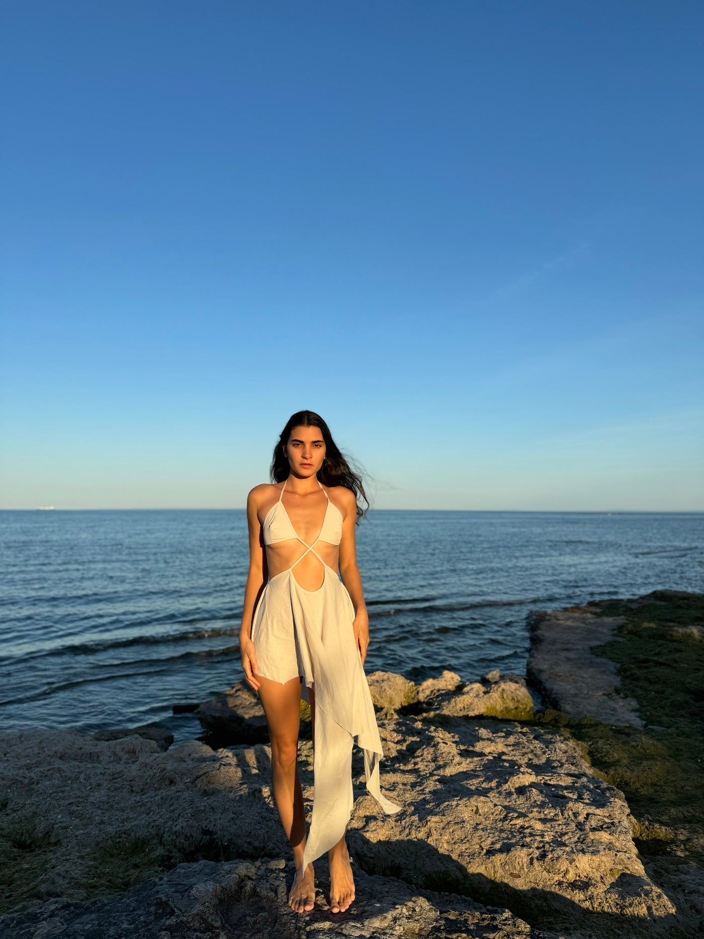 Beige Coachella Dress Set