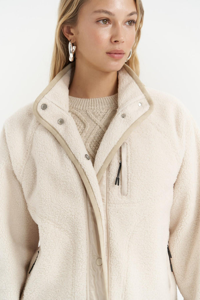 Plush Teddy Jacket with Modern Details