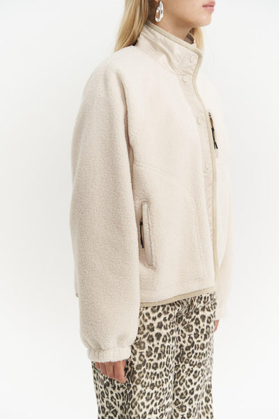 Plush Teddy Jacket with Modern Details