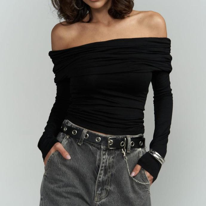 Elegant Bamboo Off-Shoulder Top