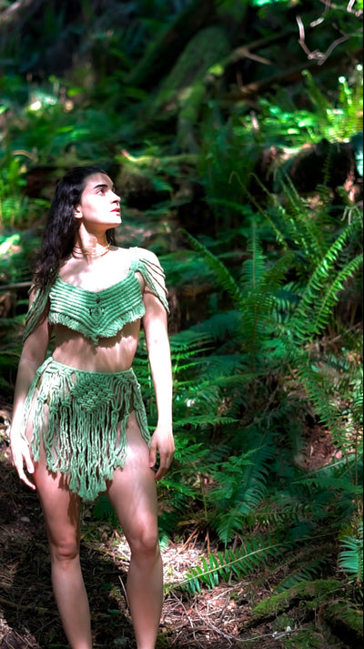 Green Fairy Macrame Dress