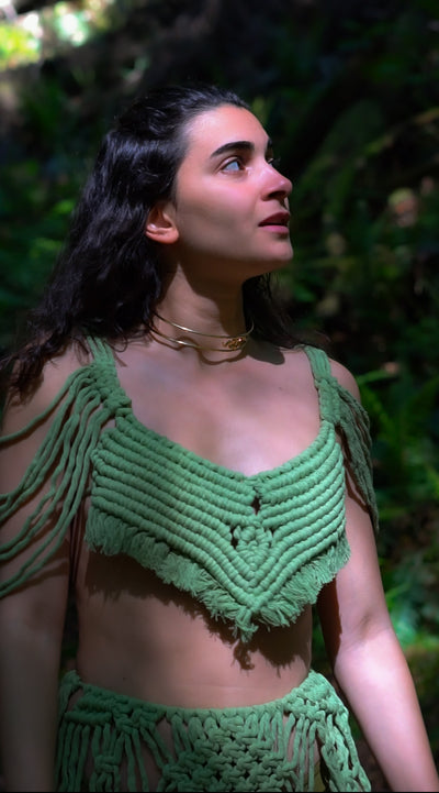 Green Fairy Macrame Dress