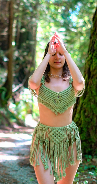 Green Fairy Macrame Dress