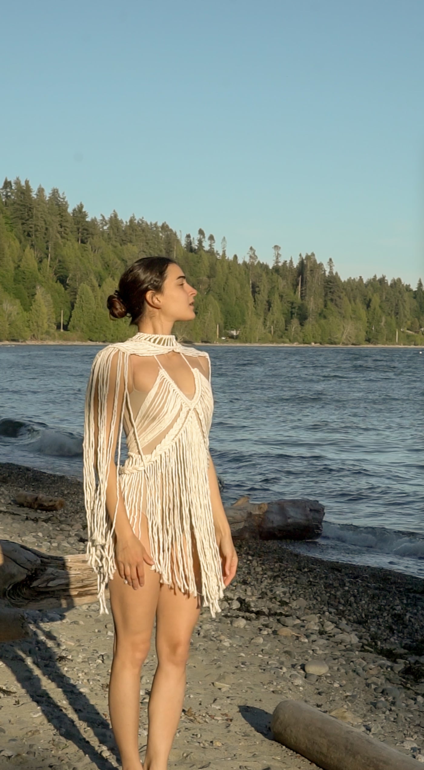 Red Aphrodite Macrame Dress