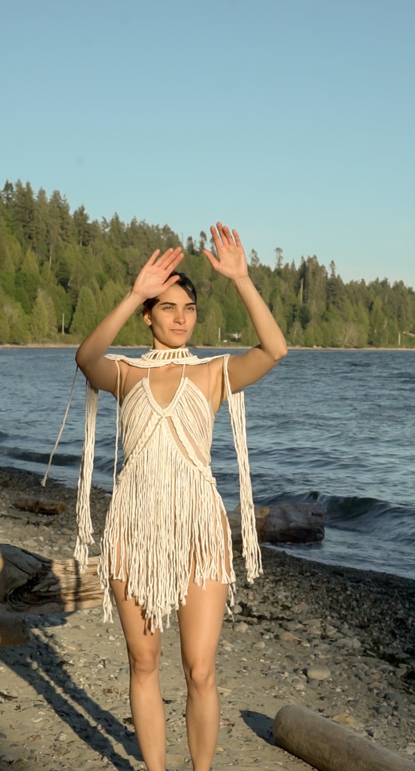 Red Aphrodite Macrame Dress