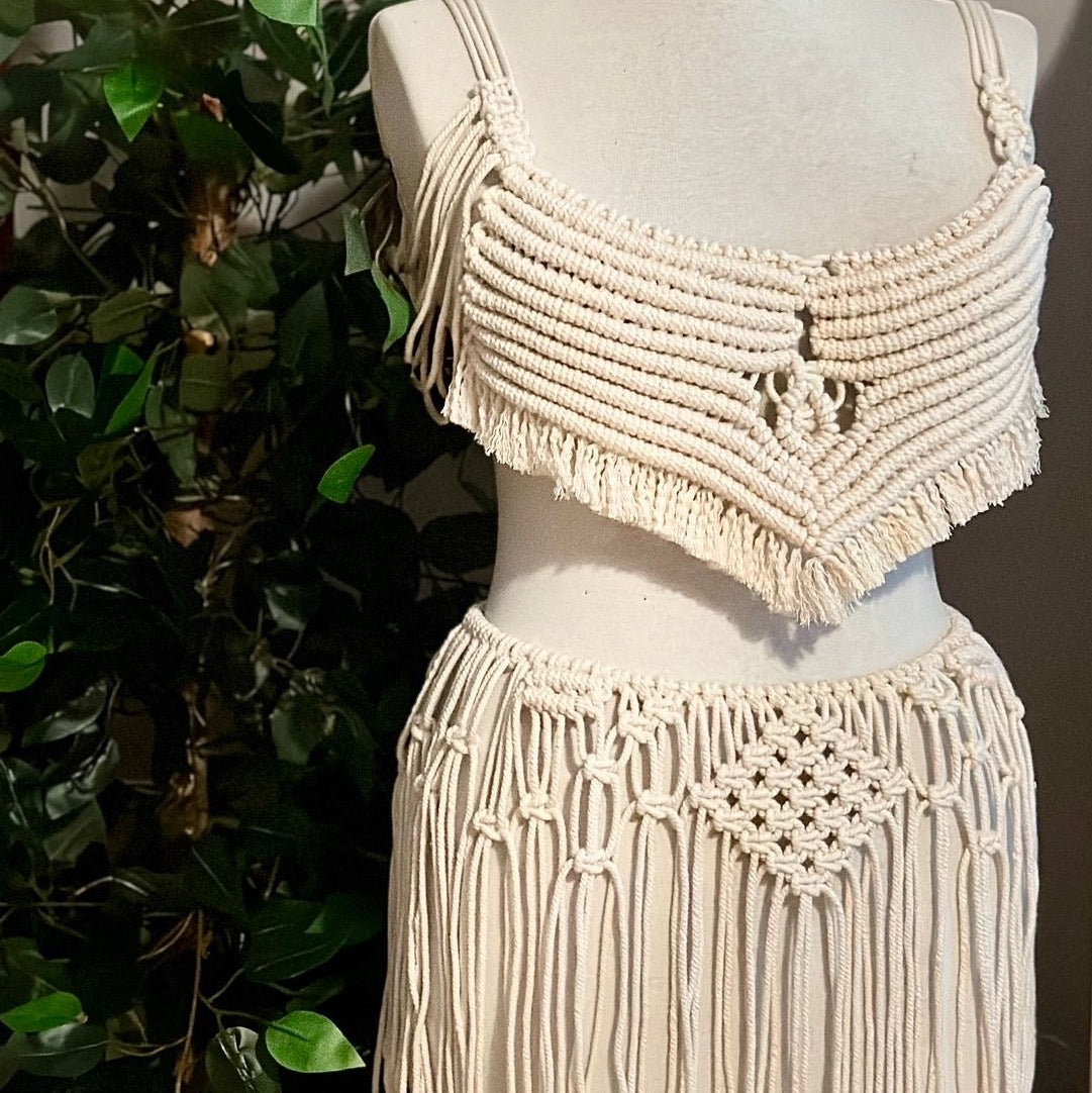 White Fairy Macrame Dress